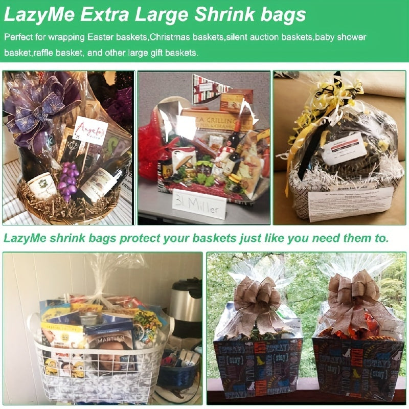 10pcs Large Transparent Basket Bag for Baskets 59.94cmx80.01cm