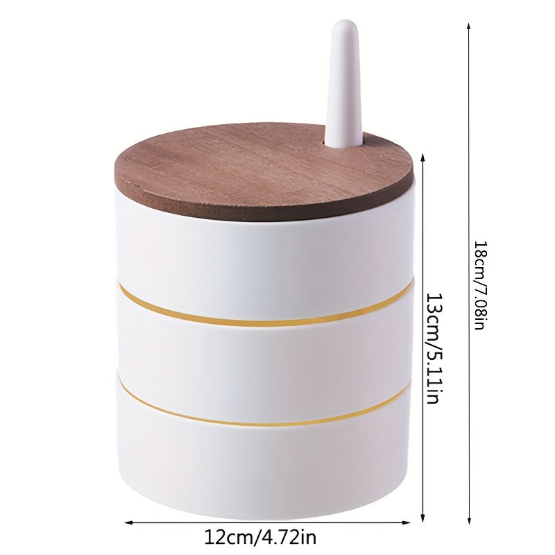 360 Degree Rotating Jewelry Storage Box for Earrings Rings and Small Items