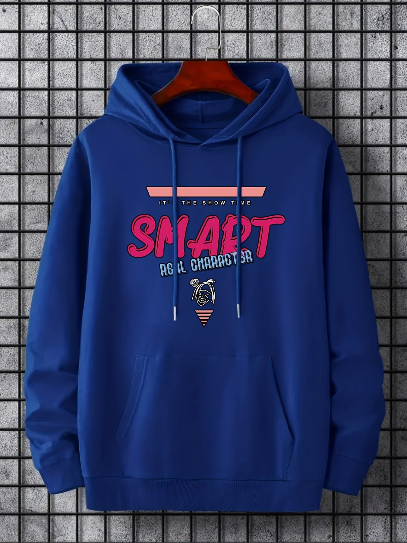 Men's Graphic Pullover Hoodie with Kangaroo Pocket