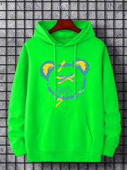 Cartoon Bear & Sweet Print Hoodie Hoodies For Men