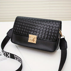 Square Flap Shoulder Bag with Wide Strap for Work