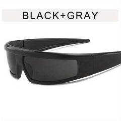 Y2K Cyberpunk Sunglasses UV400 Mirror Lens Glasses