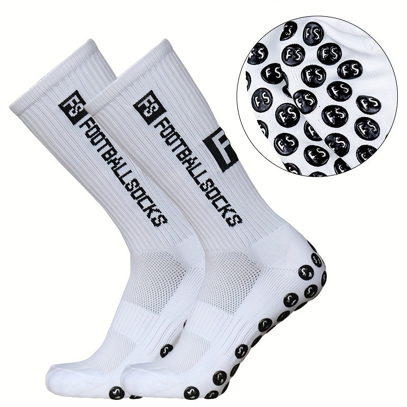5 Pairs Non-Slip Mid-Calf Football Socks