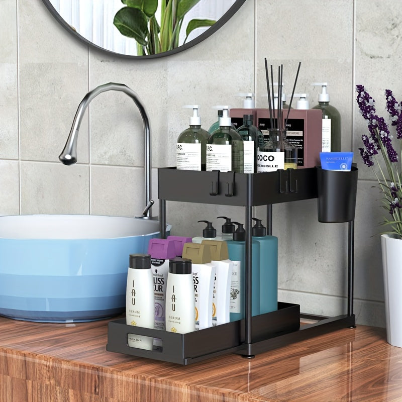 Kitchen Organizer Countertop Storage Rack Cabinet Pull out Sink Rack