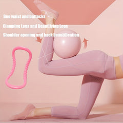 Pilates Mini Exercise Ball and Massage Stretch Ring Set for Workouts