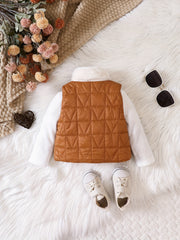 Baby Girls Warm Down Coat Kids Furry Stand Collar