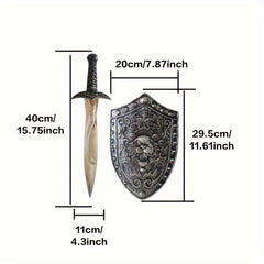 Plastic Sword Shield Medieval Knight Style Role Play Halloween