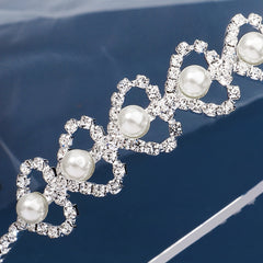 Rhinestone Heart Hairband Headband Princess Tiara