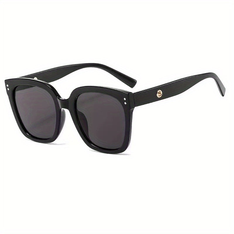 Square Sunglasses Rivet Decor Sun Shades Driving Beach Travel