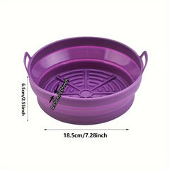 Reusable Air Fryer Silicone Pad Collapsible Nonstick, Easy to Clean
