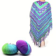 100% Wool Rainbow Yarn for Hand Knitting Gradient Crochet DIY Sweater