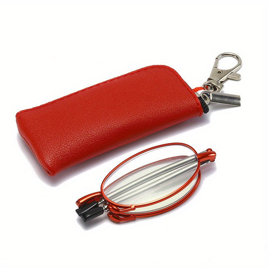 Compact Folding Readers Clear Lens Light Glasses Spring Hinge