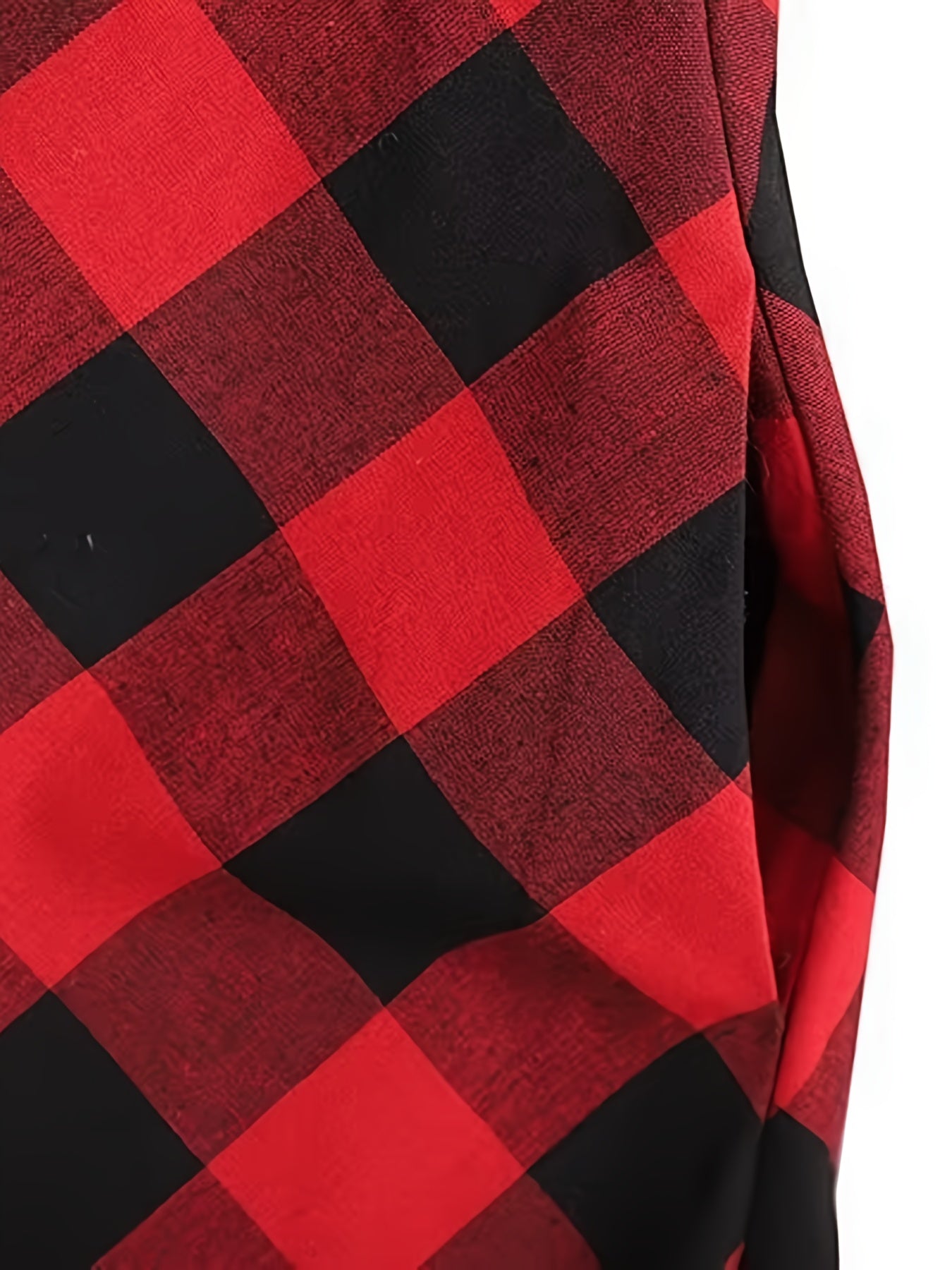  Plaid Print Button Up Lapel Collar Dress