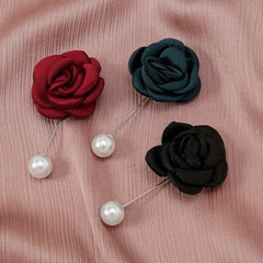 3pc Faux Pearl Flower Pins Brooches for Party Evening Decor