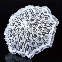 Lace Decoration Floral Pattern Girls Umbrella - Wedding Prop