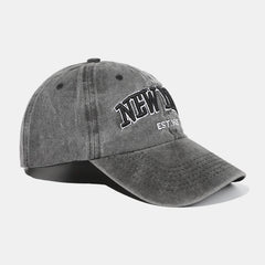 Vintage Washed Distressed Letter Embroidered Cap