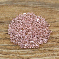 300pcs 4mm Double Cone Pointed Crystal Beads Jewelry Making