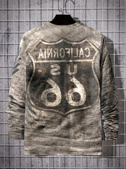 Men's Digital Number 66 Print Slim T Shirt