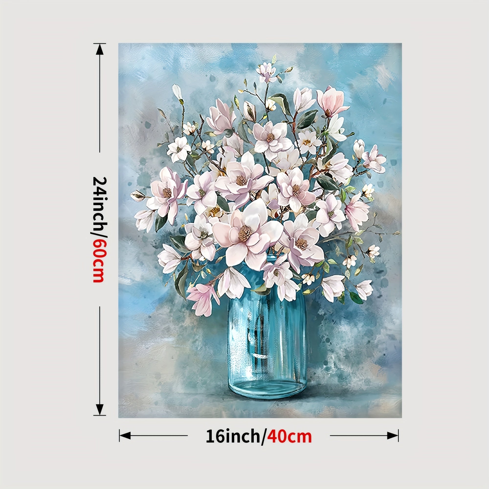 Pink Flower In Bottle Theme Canvas Print Artwork