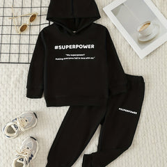 Toddler Casual Suit Long Sleeve Sweatshirt Hoodie Pants Set