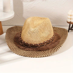 Breathable Handwoven Cowboy Hat for Outdoor Activities