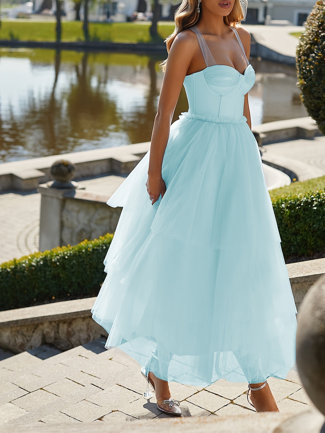  Women's Bustier A Line Formal Dress
