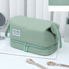 Versatile Makeup Zipper Bag Solid Portable Cosmetic Toiletry Wash Bag
