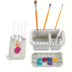 9 Piece Artist Paint Brush Set with Cleaning Basin