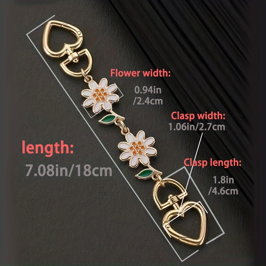 Metal Textured Purse Strap Extender Chain for Handbags