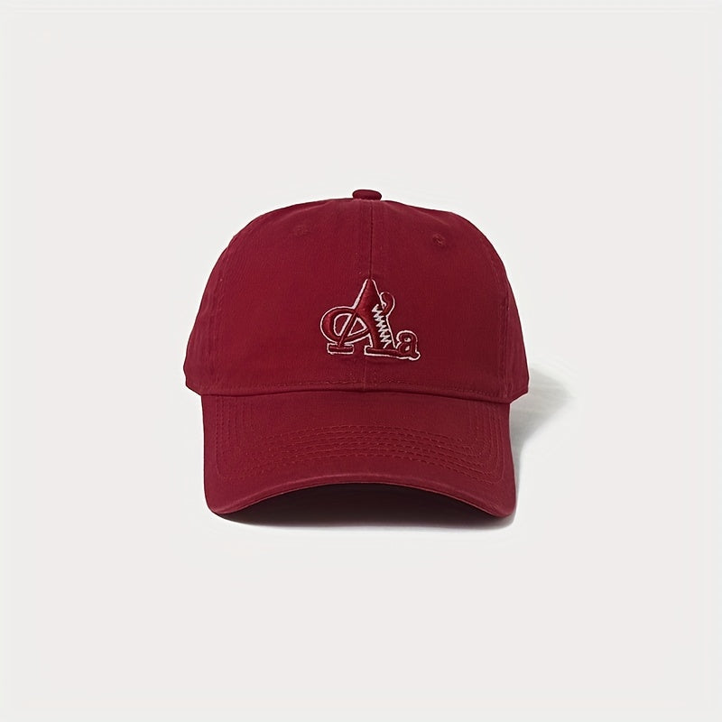 Unisex Breathable Adjustable Baseball Cap With Letter Embroidery