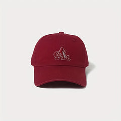 Unisex Breathable Adjustable Baseball Cap With Letter Embroidery