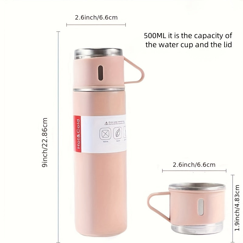 16pc 500ml Stainless Steel Coffee Cups Set - Hot Cold Beverage Bottle