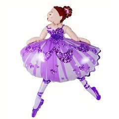 Aluminum Film Ballet Dancing Lady Balloon Decoration