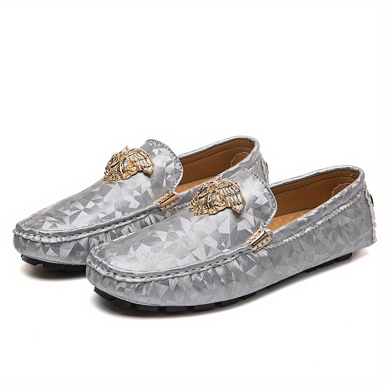 Women's Geometric Loafers Slip On Flat Shoes