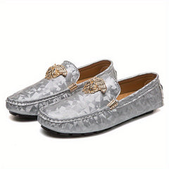 Women's Geometric Loafers Slip On Flat Shoes