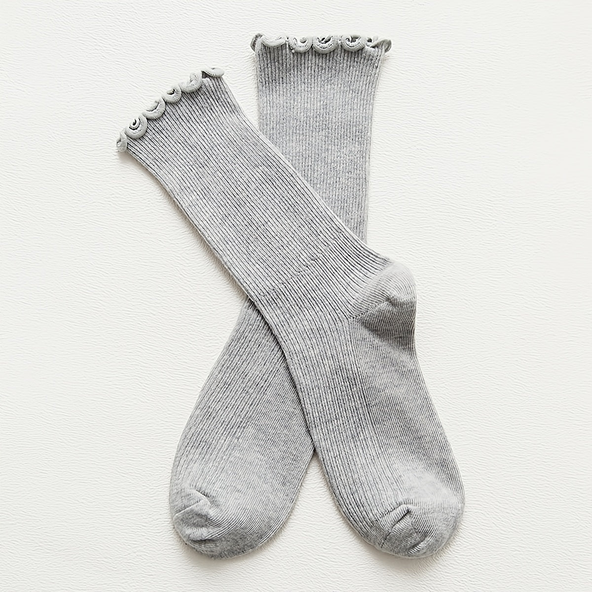 Frilled Mid Tube Socks Women's Stockings & Hosiery
