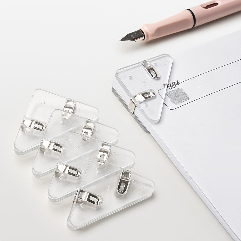 5pcs Transparent File Corner Clip
