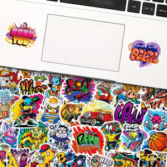 100pcs Graffiti Stickers Mixed Rock Vinyl Sticker Packs