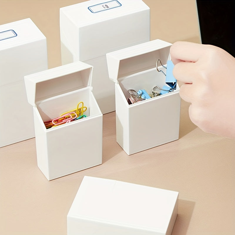 Desktop Flip Top Storage Box for Stationery and Small Items