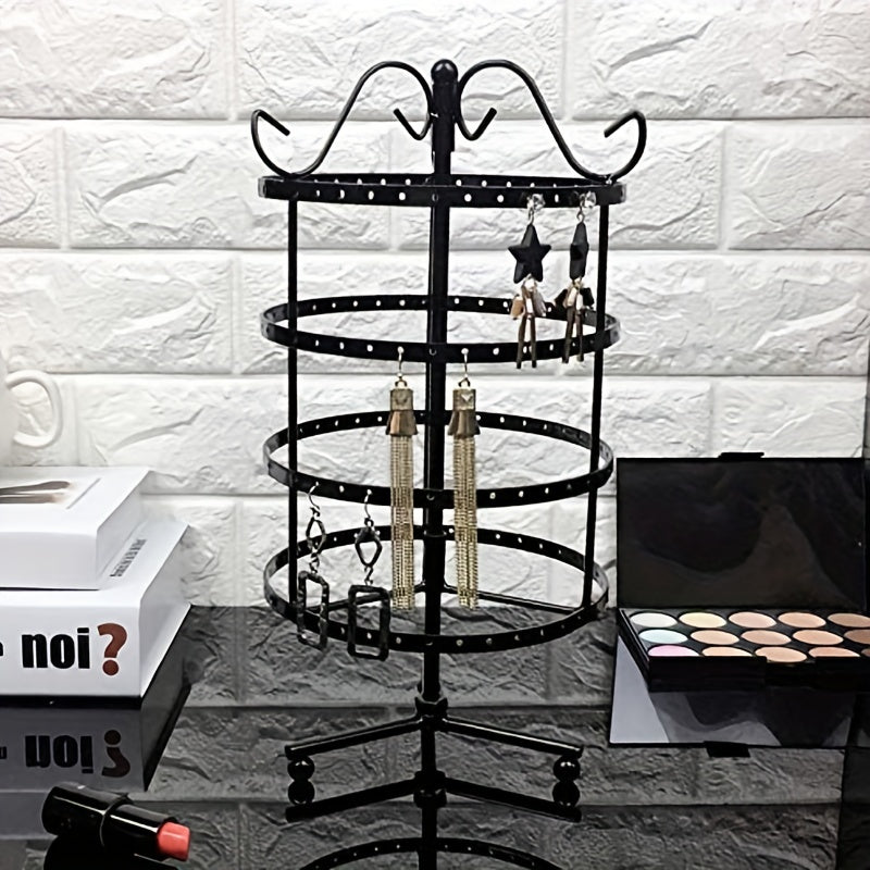 4 Tiers Rotating Earring Spin Table Organizer