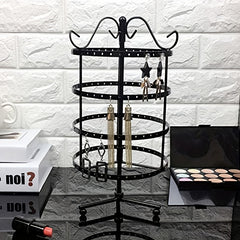 4 Tiers Rotating Earring Spin Table Organizer