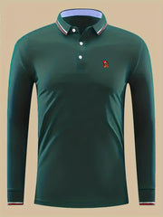 Flame Print Men's Lightweight Polo Shirt