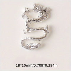 5pcs 3D Dragon Nail Charms Vintage Chinese Style Nail Art Accessories