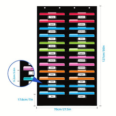 Durable Wall Organizer with Pockets for Classroom and Office