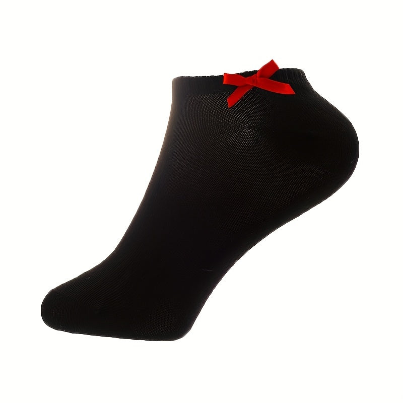 10 Pairs Bow Tie Socks Soft Lightweight Ankle Socks Women's Stockings