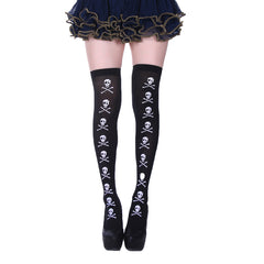 Gothic Skeleton Knee Length Stockings Halloween Women