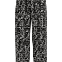  Colorblock Wide Leg Trousers With Pockets