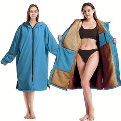 Quick Drying Surf Poncho Changing Robe with Hood and Pocket