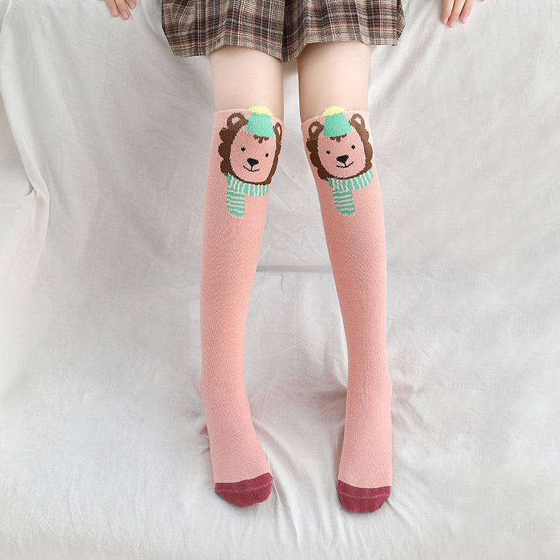 Kids Over the Knee High Socks - Animal Print