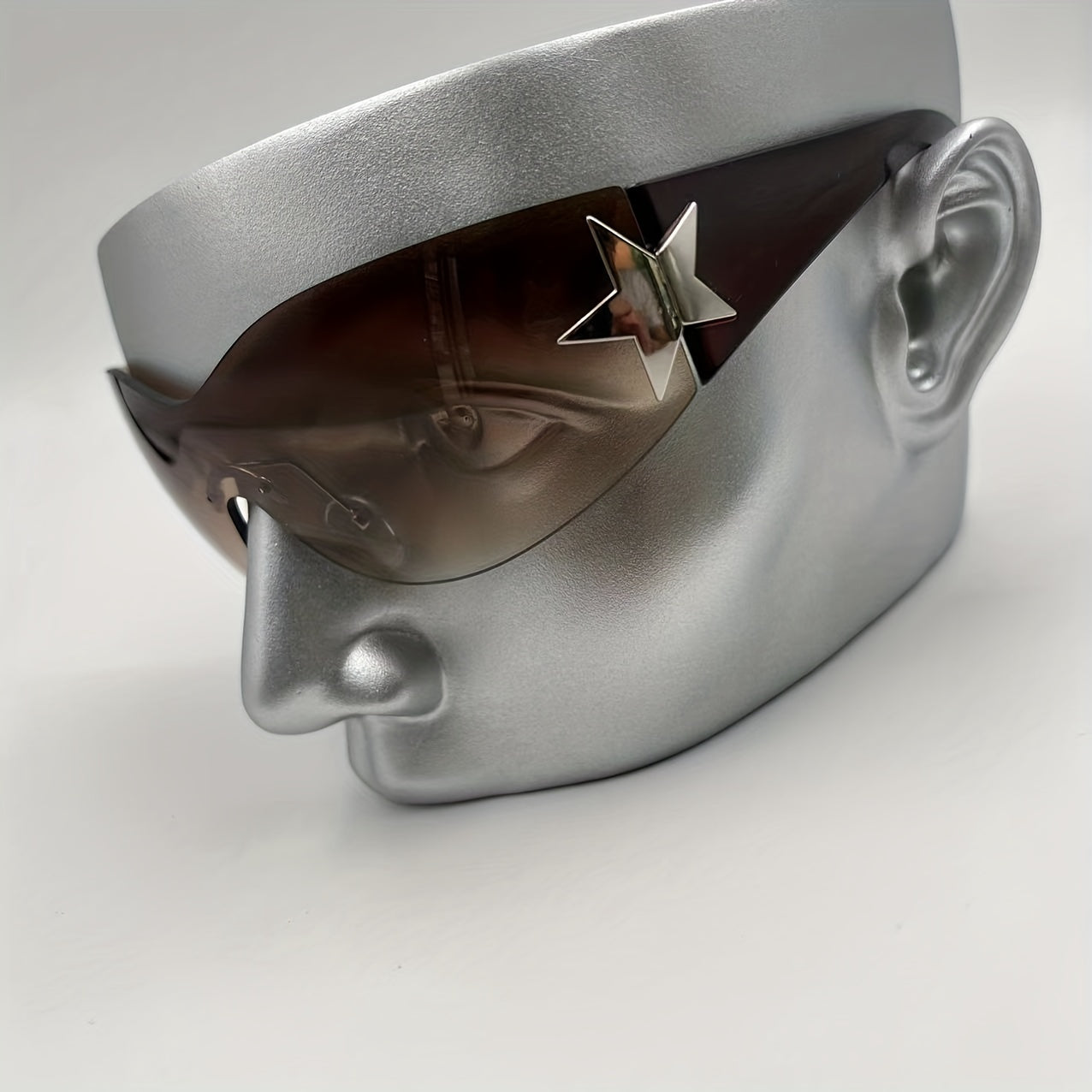 Y2K Rimless Sunglasses Star Gradient UV400
